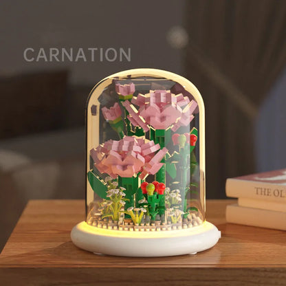 Building block flower eternal rose small particle building block assembly toy gift desktop decoration