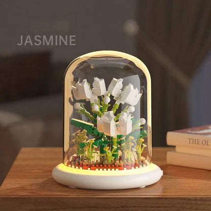 Building block flower eternal rose small particle building block assembly toy gift desktop decoration