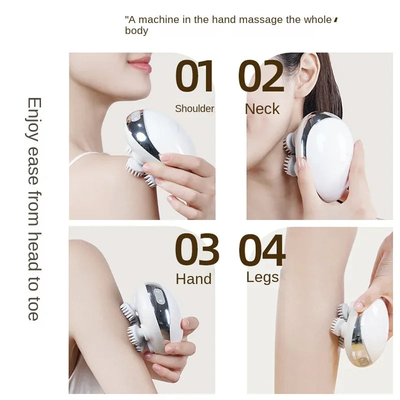 Electric Handheld Head Therapy Artifact Charging Multifunctional Scalp Massager