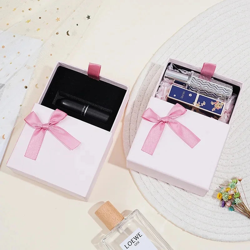 Small Single Piece Jewelry Box Lipstick Perfume Box Portable Drawer Packaging Box Gift Box Fashionable Compact Storage Solution