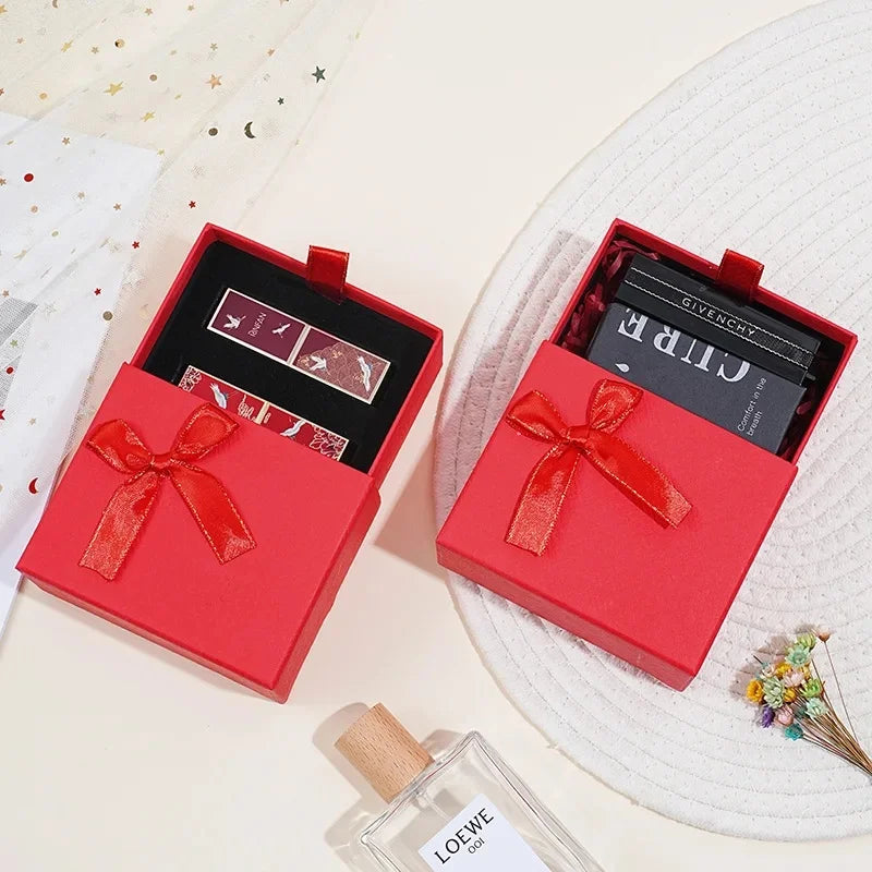 Small Single Piece Jewelry Box Lipstick Perfume Box Portable Drawer Packaging Box Gift Box Fashionable Compact Storage Solution