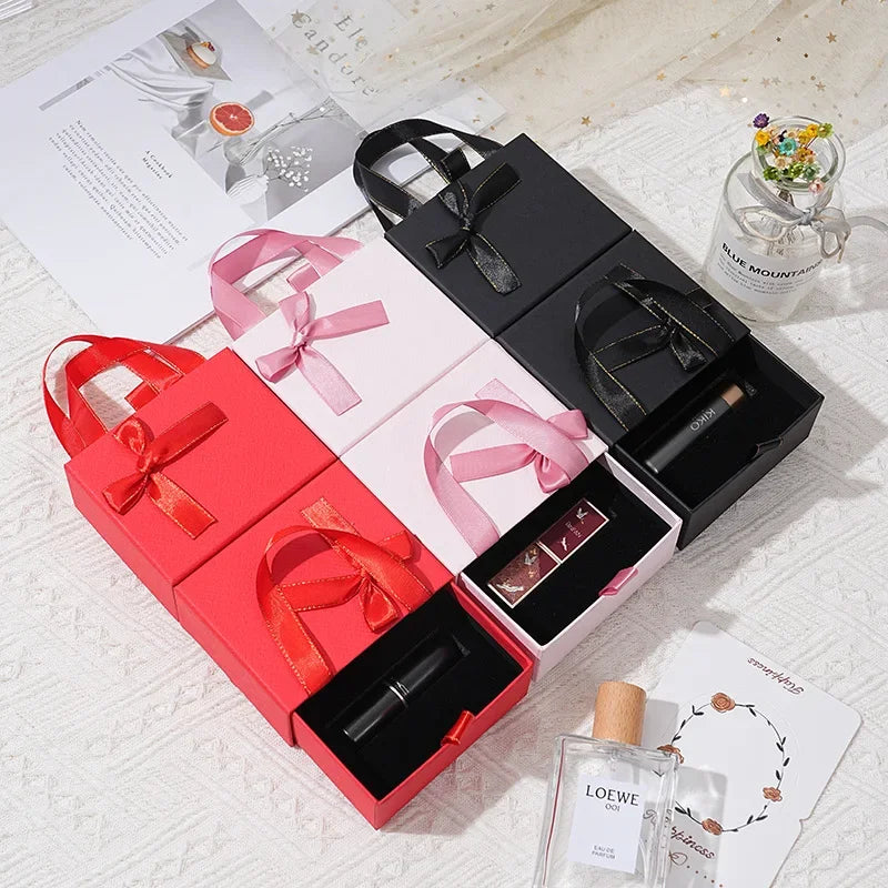 Small Single Piece Jewelry Box Lipstick Perfume Box Portable Drawer Packaging Box Gift Box Fashionable Compact Storage Solution