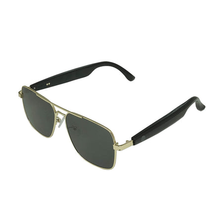 New product UV protection smart bluetooth glasses selfie function voice assistant replaceable optical lenses high quality